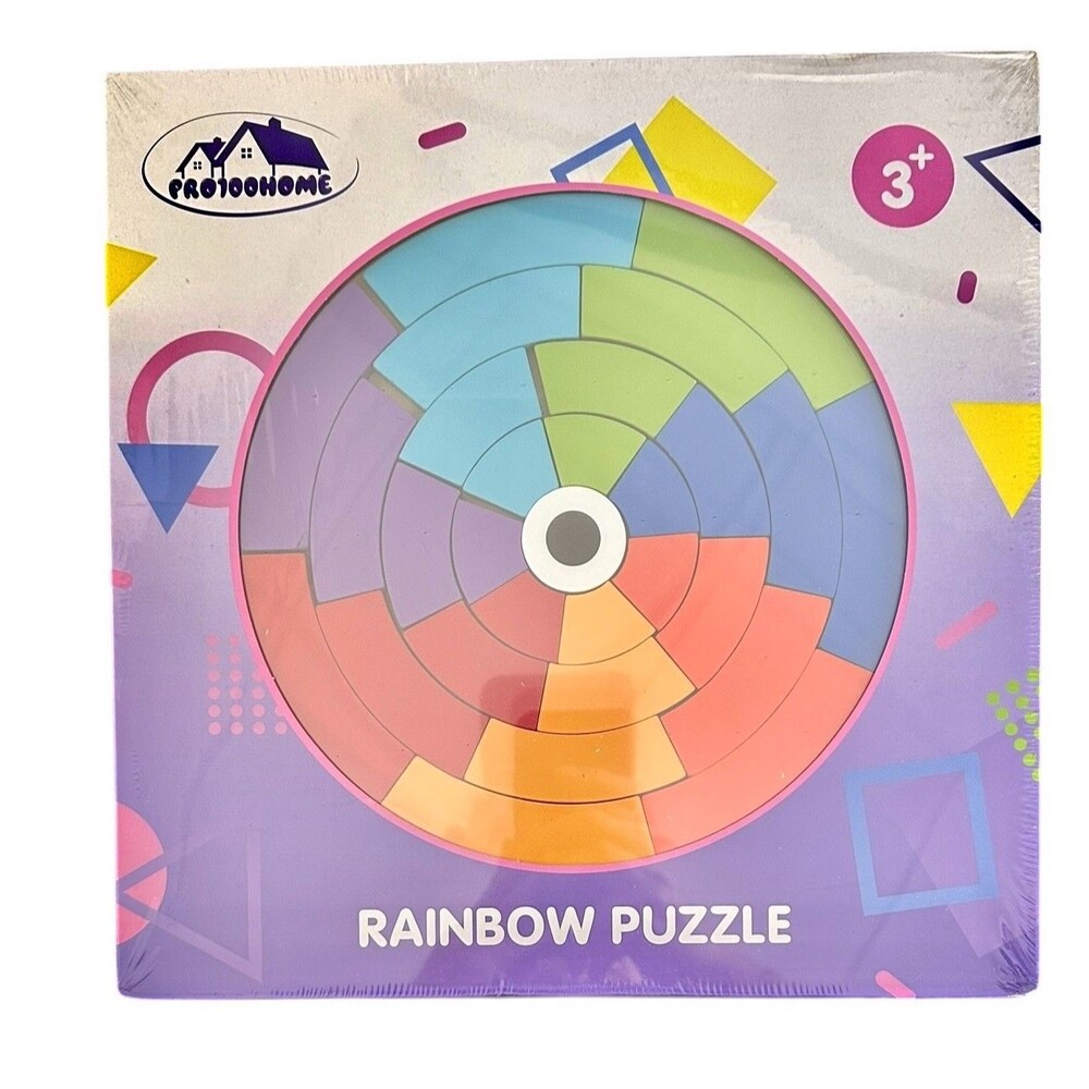 Toddler Learning Wooden Montessori Toy – Pattern Blocks & Boards Tangrams 3+
